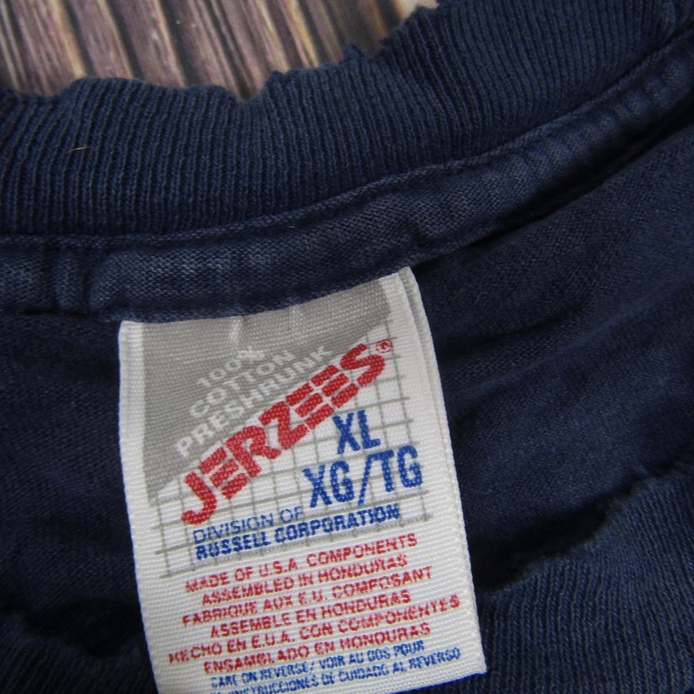 Vintage Jerzees Alaska Wolves Shirt Mens XL Blue Nature Wildlife Graphic Tee 90s - Picture 2 of 8
